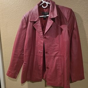 Dialogue Women's Pink Leather Jacket